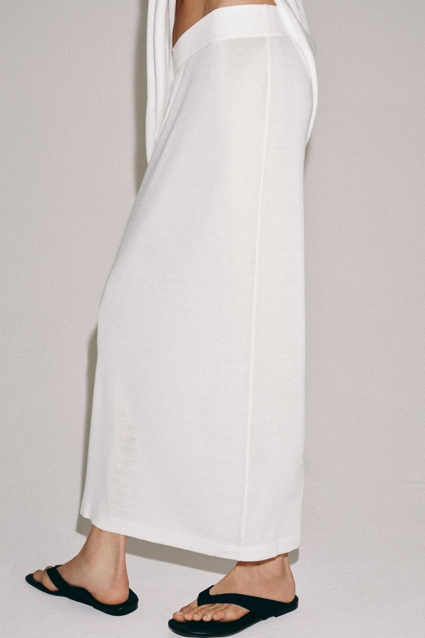 Jupe midi en maille