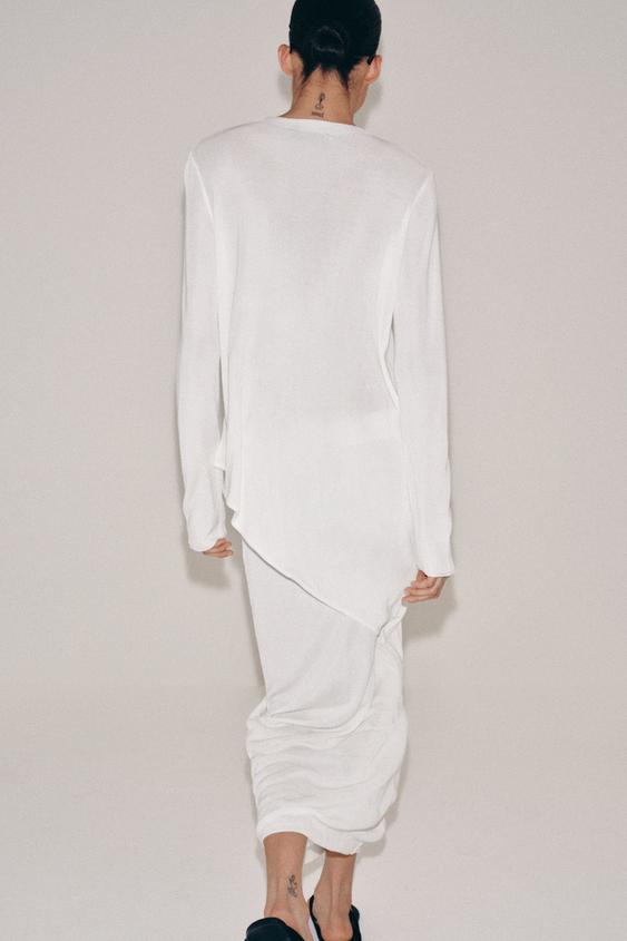 Jupe midi en maille