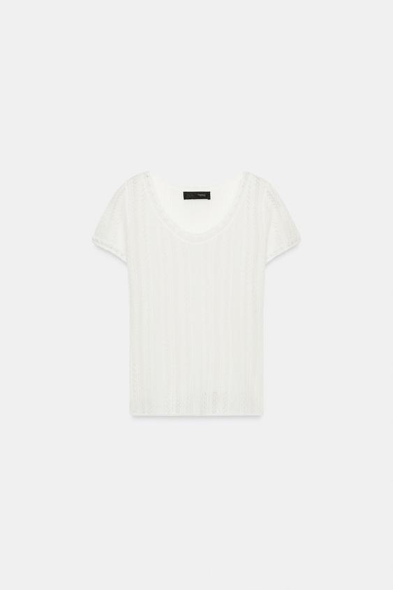 Top en maille pointelle