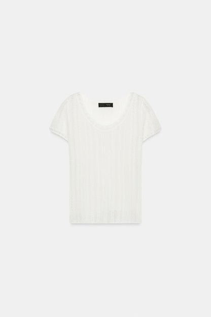 Top en maille pointelle
