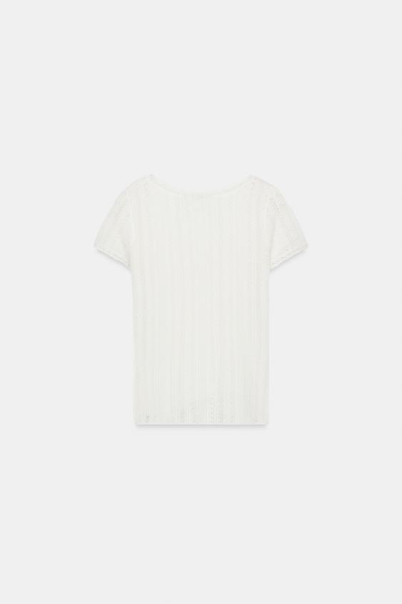 Top en maille pointelle