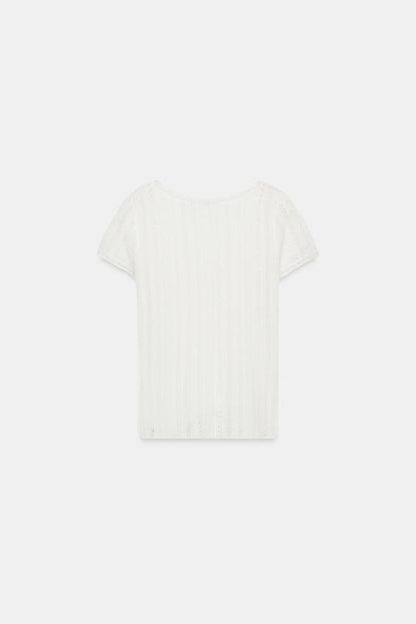 Top en maille pointelle