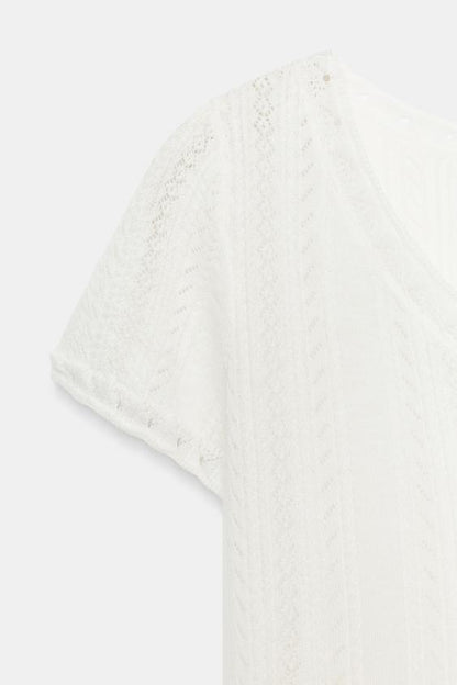 Top en maille pointelle