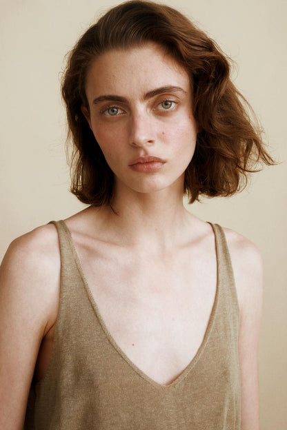 Top en maille à bretelles Caramel London x Zara