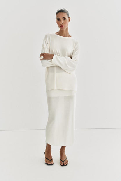 Pull oversize en maille fine