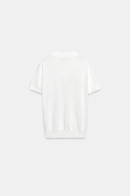 Polo en maille à manches courtes