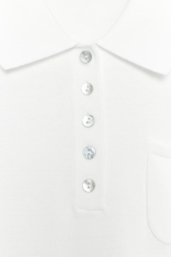 Polo en maille à manches courtes