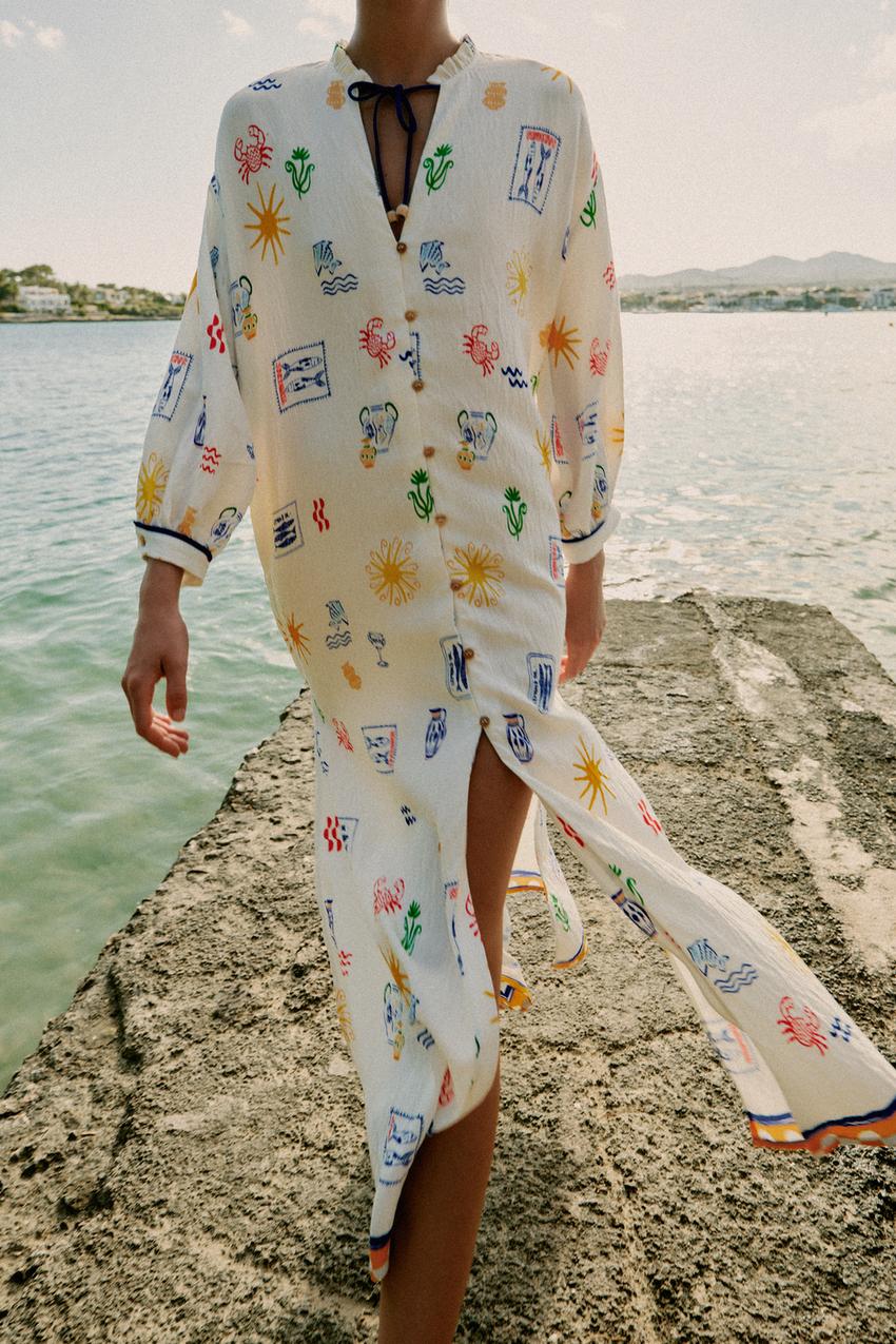 Robe longue imprimée