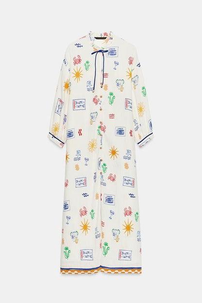 Robe longue imprimée