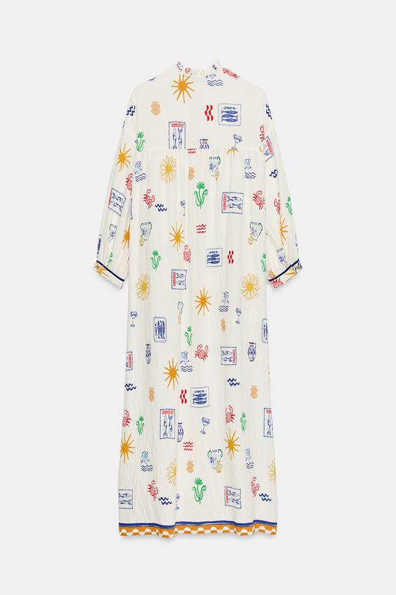 Robe longue imprimée