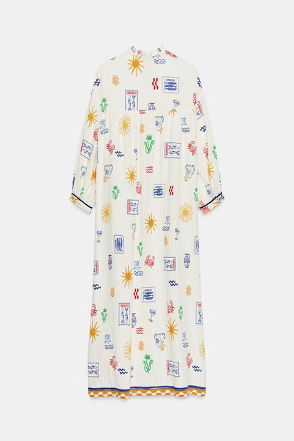 Robe longue imprimée