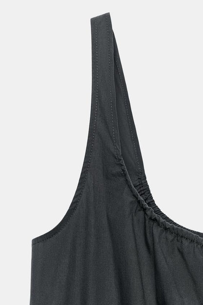 Top en popeline à boutons