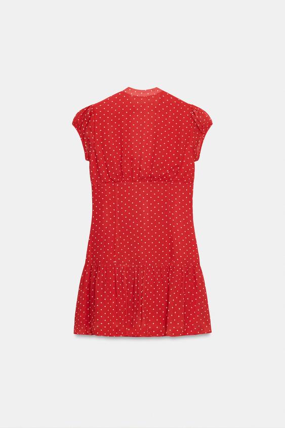 Robe courte à pois