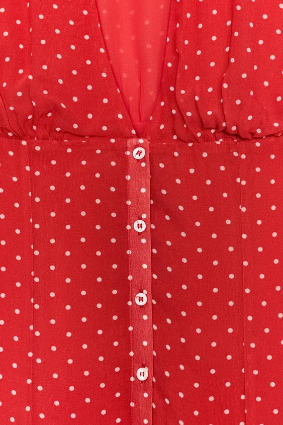 Robe courte à pois