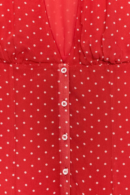Robe courte à pois