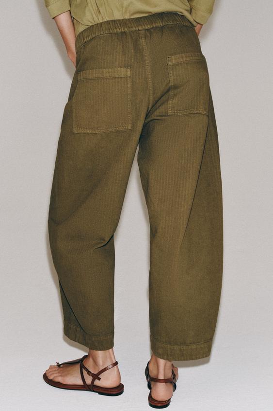 Pantalon coupe barrel ZW Collection