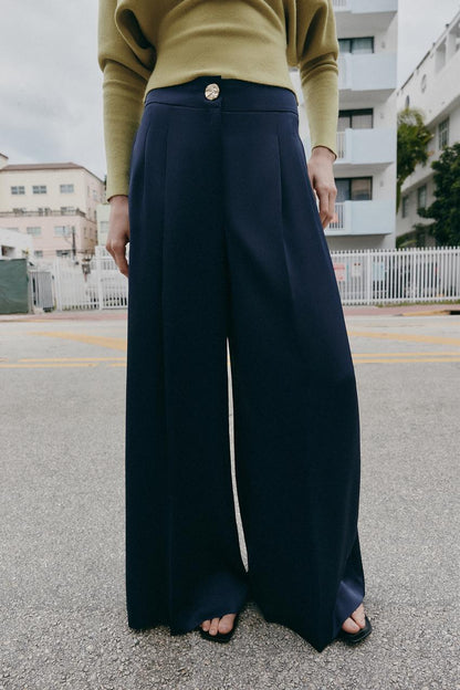 Pantalon fluide satiné