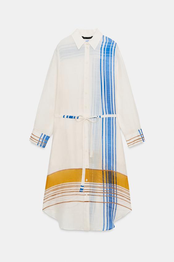 Robe chemise 100 % ramie ZW Collection