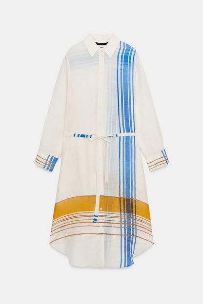 Robe chemise 100 % ramie ZW Collection