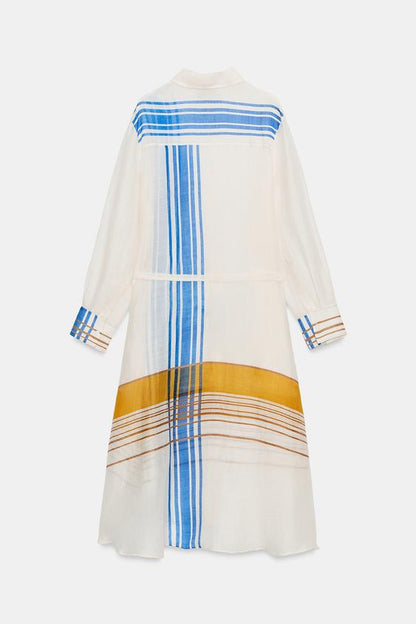 Robe chemise 100 % ramie ZW Collection