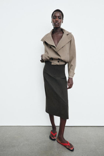 Jupe midi droite ZW Collection