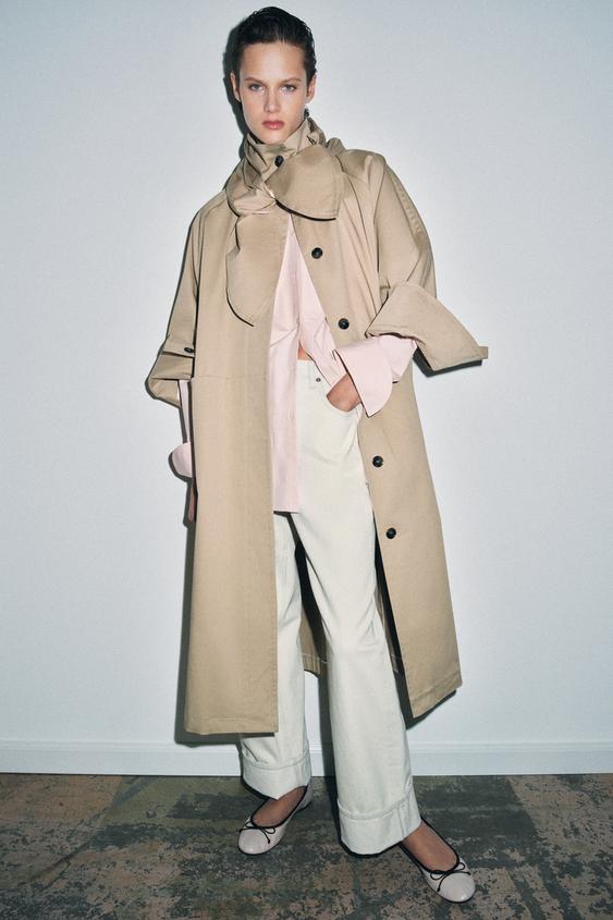 Trench oversize effet foulard ZW Collection Édition limitée
