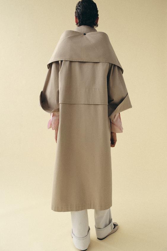Trench oversize effet foulard ZW Collection Édition limitée