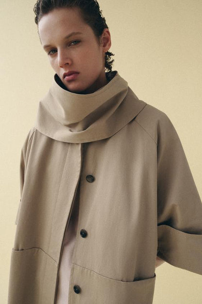 Trench oversize effet foulard ZW Collection Édition limitée