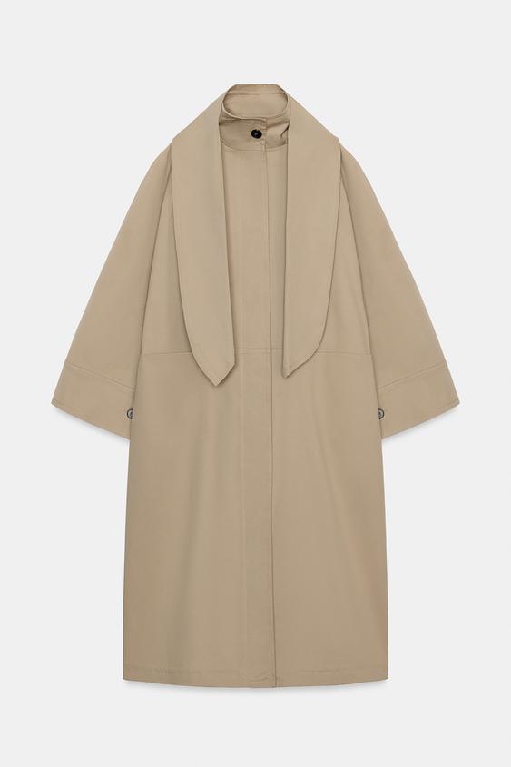 Trench oversize effet foulard ZW Collection Édition limitée