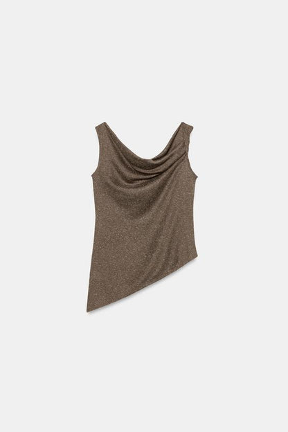 Top texturé asymétrique