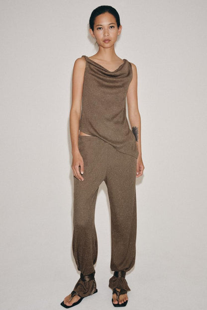 Top texturé asymétrique