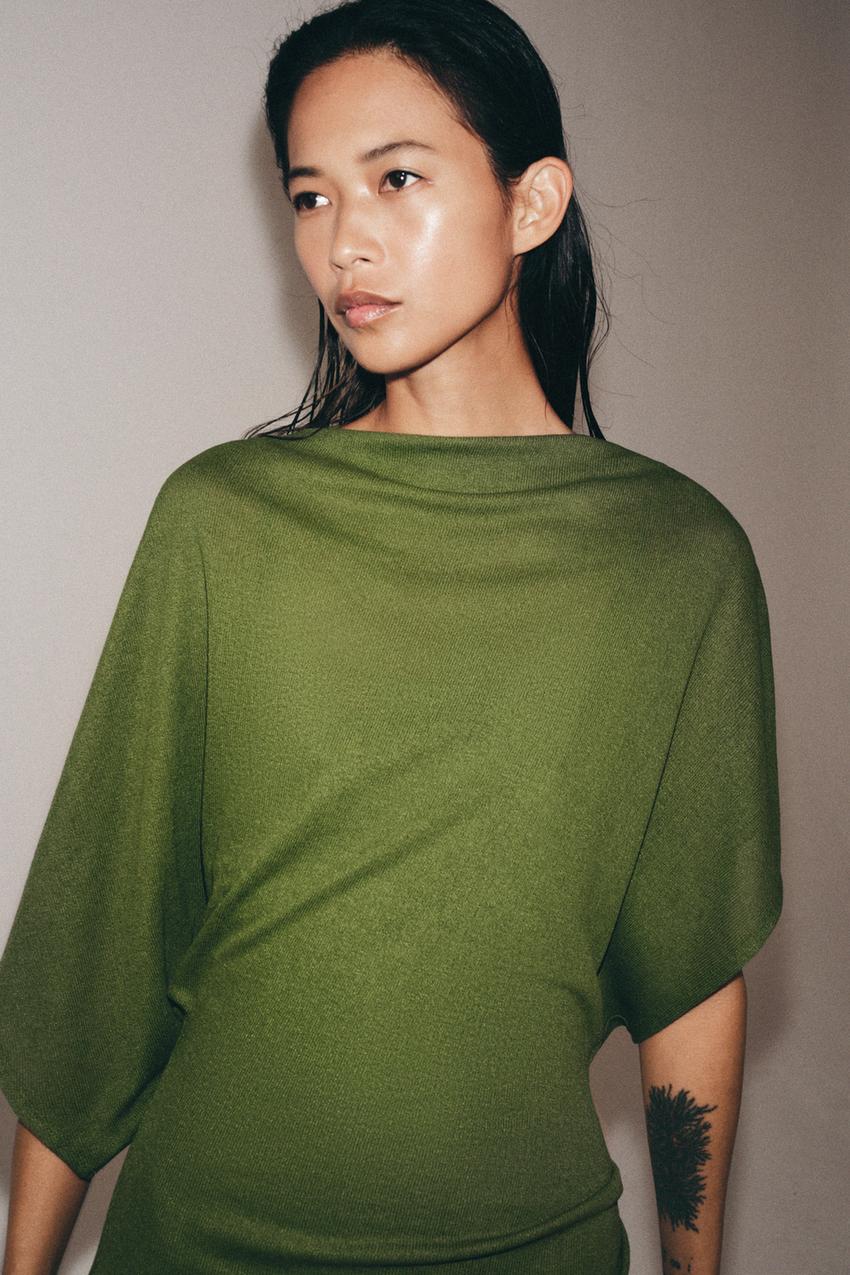 Robe longue drapée
