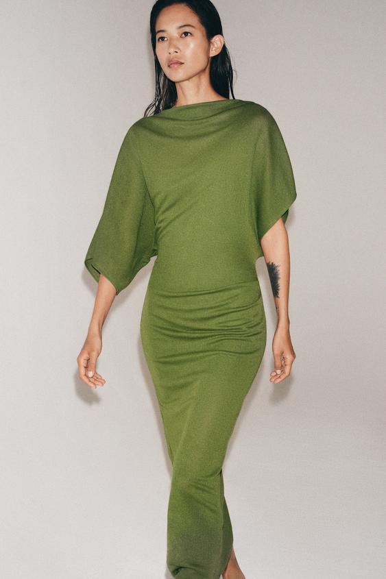 Robe longue drapée