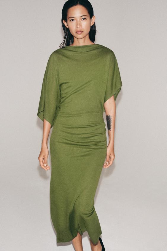 Robe longue drapée
