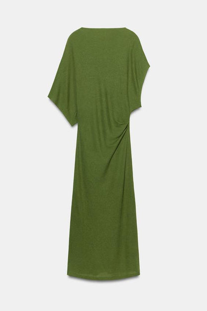 Robe longue drapée