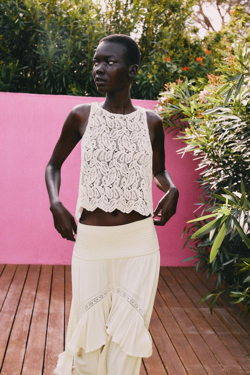 Top court au crochet