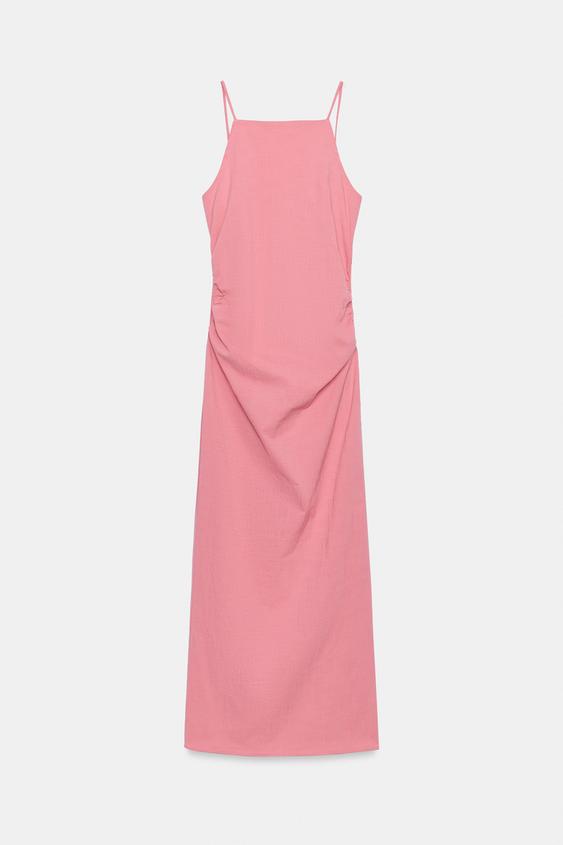 Robe midi crayon drapée