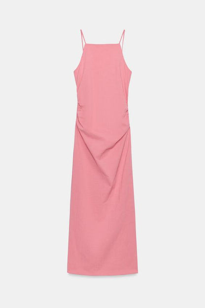 Robe midi crayon drapée