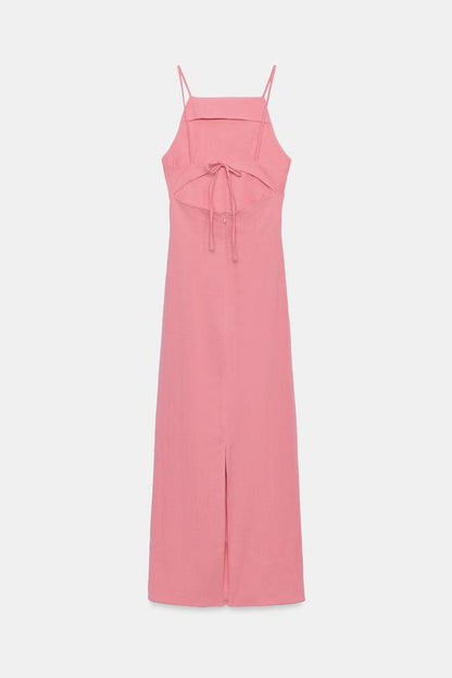 Robe midi crayon drapée