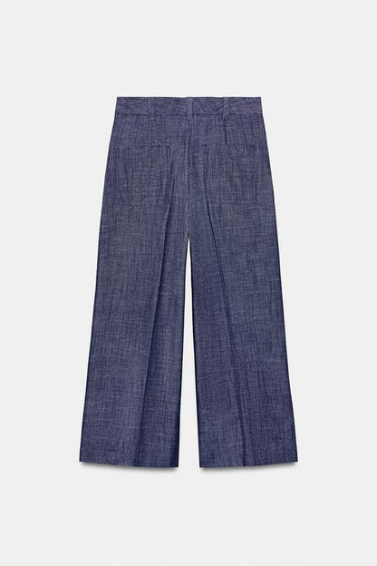 Pantalon-culotte taille haute ensemble