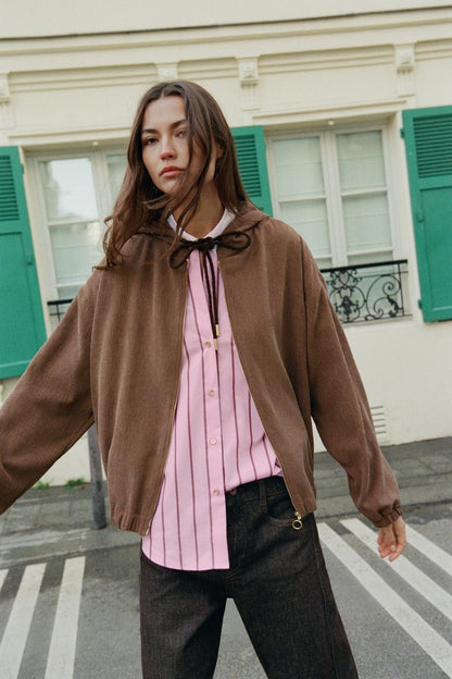 Veste bomber à capuche