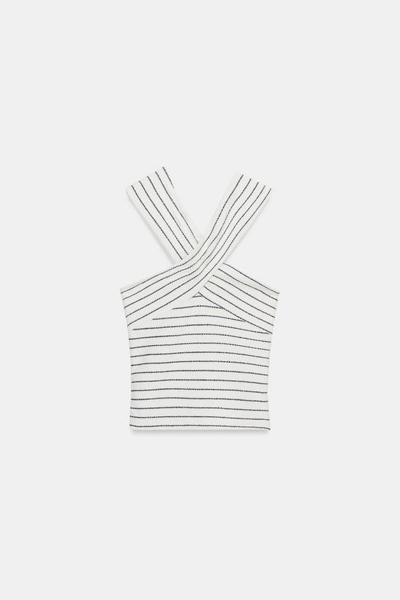 Top croisé bouclé