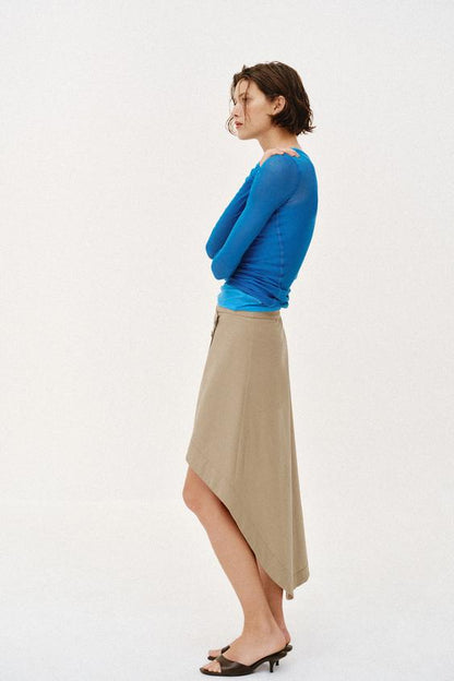 Jupe midi asymétrique