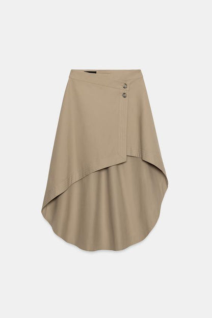 Jupe midi asymétrique