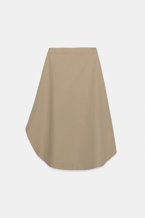 Jupe midi asymétrique