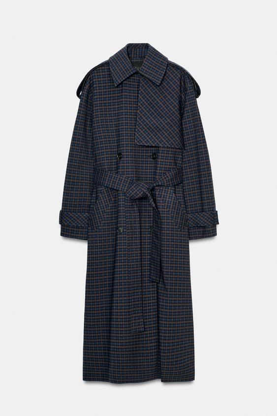 Trench à carreaux ZW Collection Édition limitée