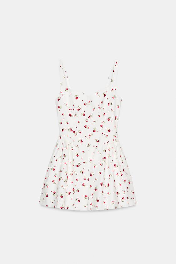 Robe volumineuse à imprimé floral