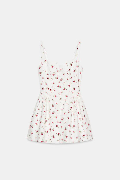 Robe volumineuse à imprimé floral