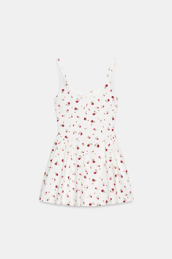 Robe volumineuse à imprimé floral