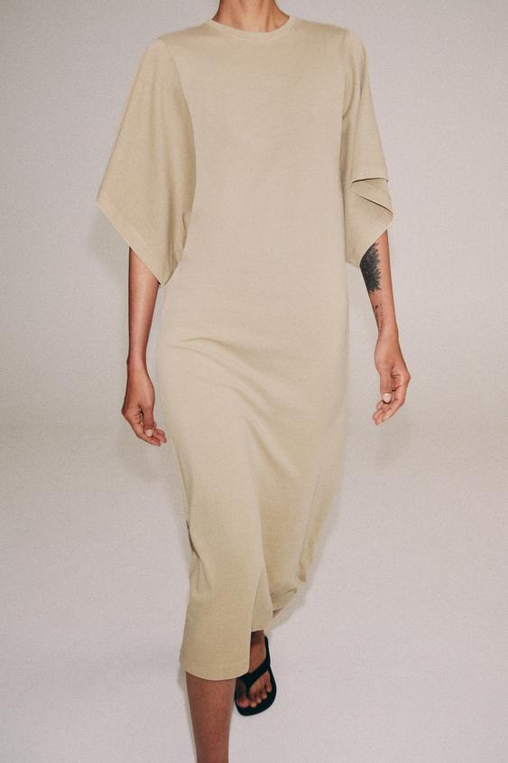Robe midi en coton
